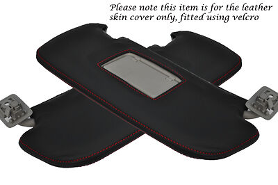 RED STITCHING FITS SMART FORFOUR 04-07 2X SUN VISORS LEATHER COVERS ONLY