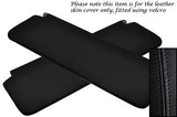 BLACK STITCH FITS  VW T2 EARLY BAY 2X SUN VISORS LEATHER COVERS ONLY CUSTOM NEW