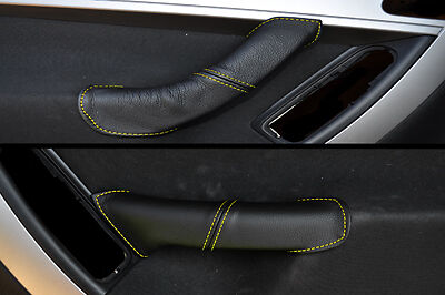 YELLOW STITCH FITS CITROEN C4 GRAND PICASSO 06-13 2X FRONT DOOR HANDLE COVERS