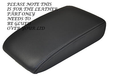 GREY STITCH FITS VW GOLF MK5 MK6 ANTHRACITE DARK GREY LEATHER ARMREST COVER