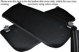 WHITE STITCHING FITS FORD TRANSIT MK6 00-06 2X SUN VISORS LEATHER COVERS ONLY