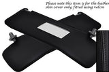 BLACK STITCH FITS ALFA ROMEO 145 146 1994-2001 2 2X SUN VISORS LEATHER COVER