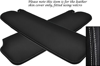 WHITE STITCH FITS PORSCHE 944 968 CABRIO CONVERTIBLE 2X SUN VISORS COVERS