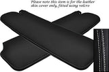 WHITE STITCH FITS PORSCHE 944 968 CABRIO CONVERTIBLE 2X SUN VISORS COVERS