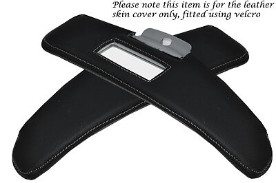 GREY STITCHING FITS SMART ROADSTER 03-05 2X SUN VISORS LEATHER COVERS ONLY