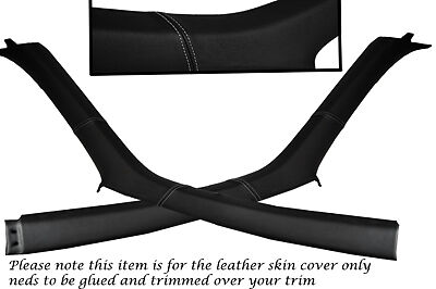 WHITE STITCH FITS NISSAN SKYLINE R33 GTS GTR 93-98 WINDSCREEN PILLAR LTHR COVERS