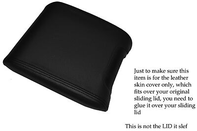 BLACK STITCHING FITS BMW E39 1996-2003 SLIDING ARMREST COVER LEATHER SKIN COVER