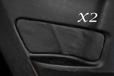 BLACK STTICH FITS NISSAN SKYLINE R34 1999-2002 2X REAR DOOR CARD TRIM COVERS