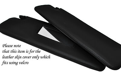 BLACK STITCHING FITS MERCEDES SLK R170 96-04 2X SUN VISORS LEATHER COVERS ONLY