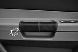 WHITE STITCH FITS CHRYSLER 300C CRD 2006-2011 2X REAR DOOR HANDLE BLACK COVERS