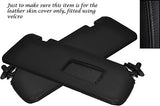 BLACK STITCH FITS BMW E46 CONVERTIBLE CABRIO 98-05 2X SUN VISORS LEATHER COVERS