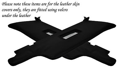 BLACK STITCH FITS PORSCHE 924 944 968 75-95 2X SUN VISORS LEATHER COVERS ONLY