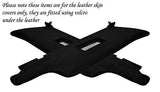 BLACK STITCH FITS PORSCHE 924 944 968 75-95 2X SUN VISORS LEATHER COVERS ONLY