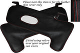RED STITCHING FITS FIAT X1/9 X19  2X SUN VISORS LEATHER COVERS ONLY CUSTOM NEW