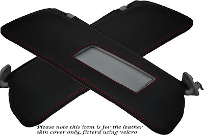 RED STITCH FITS BMW 3 SERIES E46 1998-2005 2X SUN VISORS LEATHER COVERS ONLY