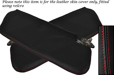 RED STITCH FITS HUMBER SCEPTRE HILLMAN HUNTER 2X SUN VISORS LEATHER COVER ONLY