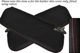 RED STITCH FITS HUMBER SCEPTRE HILLMAN HUNTER 2X SUN VISORS LEATHER COVER ONLY