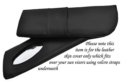 BLACK STITCHING  FITS LOTUS EXCEL 83-91 2X SUN VISORS LEATHER COVERS ONLY