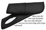 BLACK STITCHING  FITS LOTUS EXCEL 83-91 2X SUN VISORS LEATHER COVERS ONLY