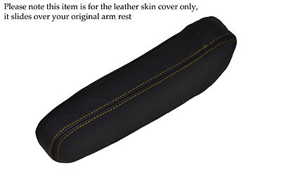 YELLOW STITCH FITS HONDA CRV CR-V 02-06 1X DRIVER ARMREST LEATHER SKIN COVER