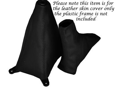 BLACK STITCH FITS HYUNDAI LANTRA 1990-1995 LEATHER GEAR AND HANDBRAKE GAITERS