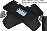 BLACK STITCH FITS FORD FIESTA MK4 MK5 95-01 2X SUN VISORS LEATHER COVERS ONLY