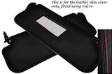 RED STITCH FITS FORD ESCORT MK3 MK4 2X SUN VISORS LEATHER COVERS ONLY CUSTOM NEW