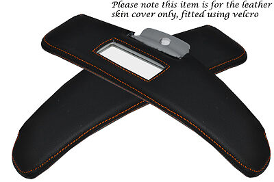 ORANGE STITCHING FITS SMART ROADSTER 03-05 2X SUN VISORS LEATHER COVERS ONLY
