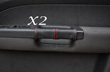 RED STITCHING FITS VW TOURAN 2003-2009  2X FRONT DOOR HANDLE LEATHER COVERS