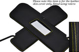 YELLOW STITCH FITS FIAT CINQUECENTO 91-99 2X SUN VISORS LEATHER COVERS ONLY