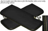 YELLOW STITCH FITS VAUXHALL OPEL VIVA 2X SUN VISORS LEATHER COVERS ONLY