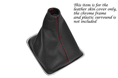 RED STITCHING FITS VW GOLF PLUS 05-09  LEATHER GEAR GAITER CUSTOM NEW MADE IN UK