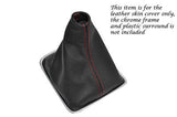 RED STITCHING FITS VW GOLF PLUS 05-09  LEATHER GEAR GAITER CUSTOM NEW MADE IN UK