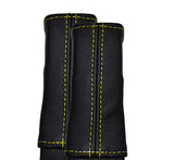 YELLOW STITCH FITS CAMARO FIREBIRD 82-92 2X SEAT BELT STALK LEATHER COVERS ONLY