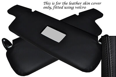 BLACK STITCH FITS BMW 3 SERIES E21 75-84 2X SUN VISORS LEATHER COVERS ONLY