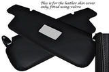 BLACK STITCH FITS BMW 3 SERIES E21 75-84 2X SUN VISORS LEATHER COVERS ONLY