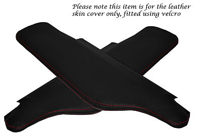 RED STITCH FITS CORVETTE 63-67 2X SUN VISORS LEATHER COVERS ONLY CUSTOM NEW