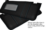 BLUE STITCH FITS BMW 5 SERIES E39 1995-2003 2X SUN VISORS LEATHER COVERS ONLY