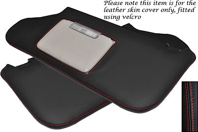 RED STITCH FITS CHRYSLER 300C 2006-2010 2X SUN VISORS LEATHER COVERS CUSTOM NEW