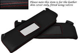 RED STITCHING FITS RENAULT CLIO MK1 1990-1998 2X SUN VISORS LEATHER COVERS ONLY