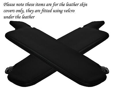 BLACK STITCH FITS VW GOLF MK1 JETTA 74-93 2X SUN VISORS LEATHER COVERS ONLY