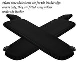 BLACK STITCH FITS VW GOLF MK1 JETTA 74-93 2X SUN VISORS LEATHER COVERS ONLY