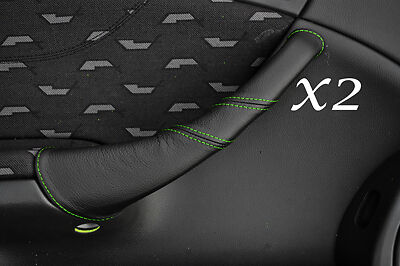 GREEN STITCH FITS MERCEDES C CLASS W203 COUPE 01-07 2X DOOR HANDLE COVERS