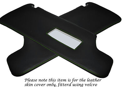 GREEN STITCH FITS LAND ROVER DISCOVERY 200 300 TD5 V8 96-04 2X SUN VISORS COVERS