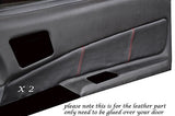 RED STTICHING FITS NISSAN SKYLINE R34 1999-2002  2 X DOOR CARD TRIM COVERS