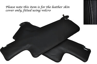 BLACK STITCH FITS ALFA ROMEO ALFETTA GTV6 74-86 2X SUN VISORS LEATHER COVER ONLY
