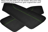 GREEN STITCH FITS  HYUNDAI COUPE 02-09 2 X DOOR CARD LEATHER PERFORATED COVERS