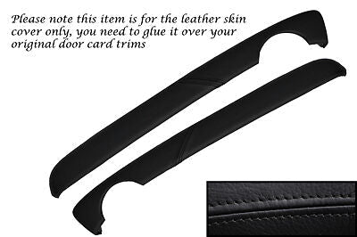 BLACK STITCH FITS MG MG TF MK2 2001-2006 2X TOP DOOR CARD TRIM LEATHER COVERS