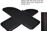 RED STITCHING FITS FIAT 500 CLASSIC 2X SUN VISORS LEATHER COVERS ONLY CUSTOM NEW