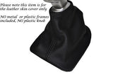 FITS BLACK STITCHING KIA RIO 2011+ LEATHER GEAR GAITER CUSTOM NEW MADE IN UK